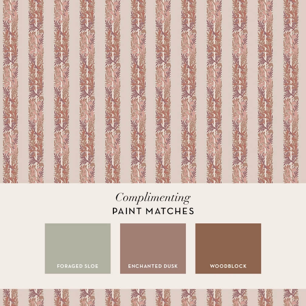 William Morris Love Is Enough Stripe Terracotta Wallpaper