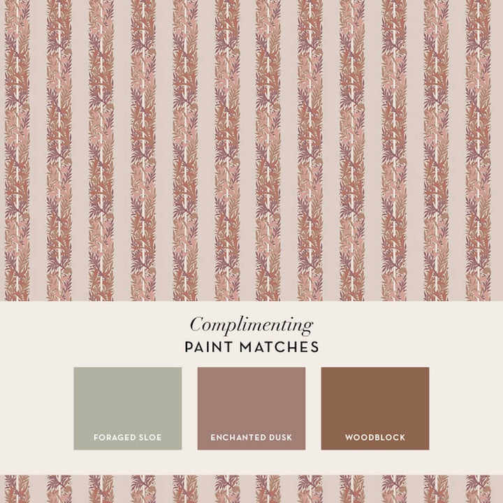 William Morris Love Is Enough Stripe Terracotta Wallpaper