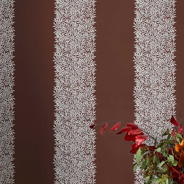 William Morris Willow Stripe Damson Wallpaper