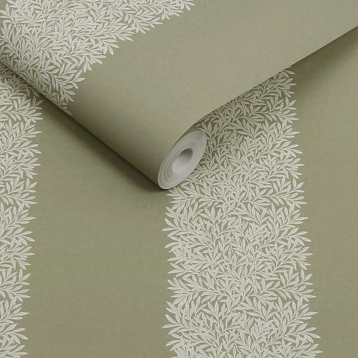 William Morris Willow Stripe Sage Wallpaper