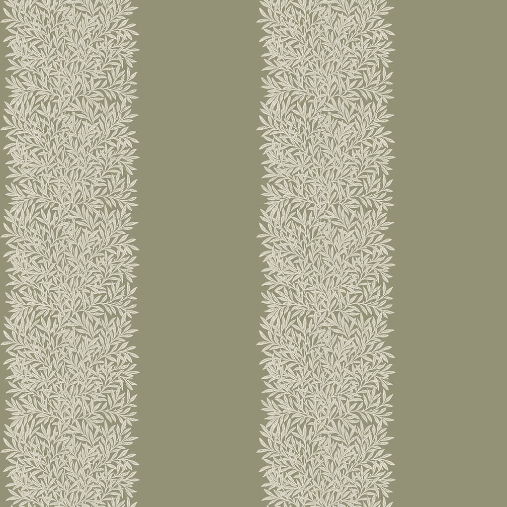 William Morris Willow Stripe Sage Wallpaper
