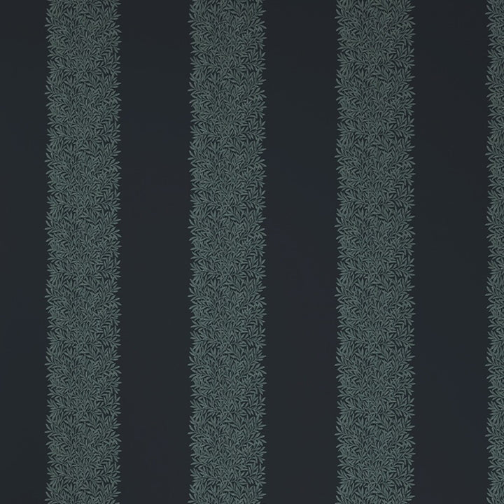 William Morris Willow Stripe Ink Blue Wallpaper