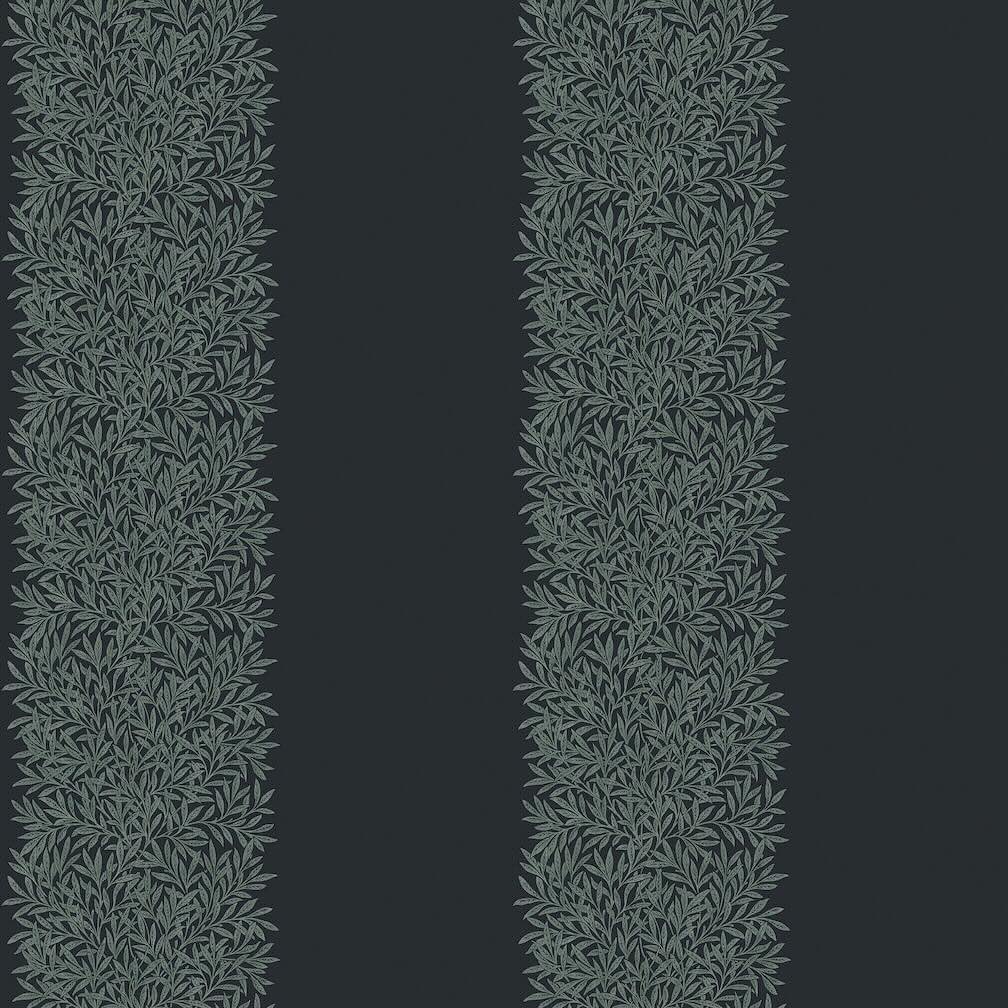 William Morris Willow Stripe Ink Blue Wallpaper