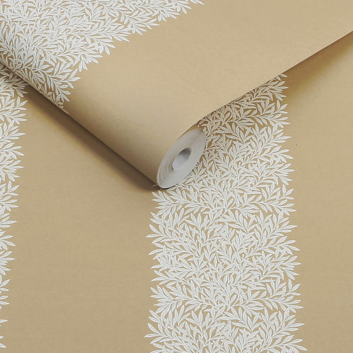 William Morris Willow Stripe Almond Wallpaper