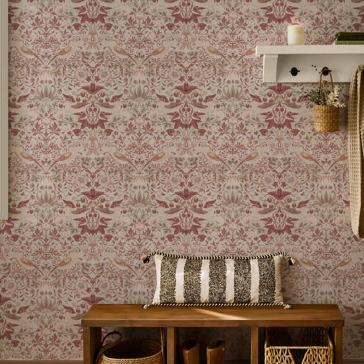 William Morris Strawberry Thief Sienna Wallpaper