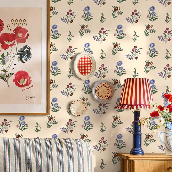 Cath Kidston Flutter Bunches Multi Wallpaper