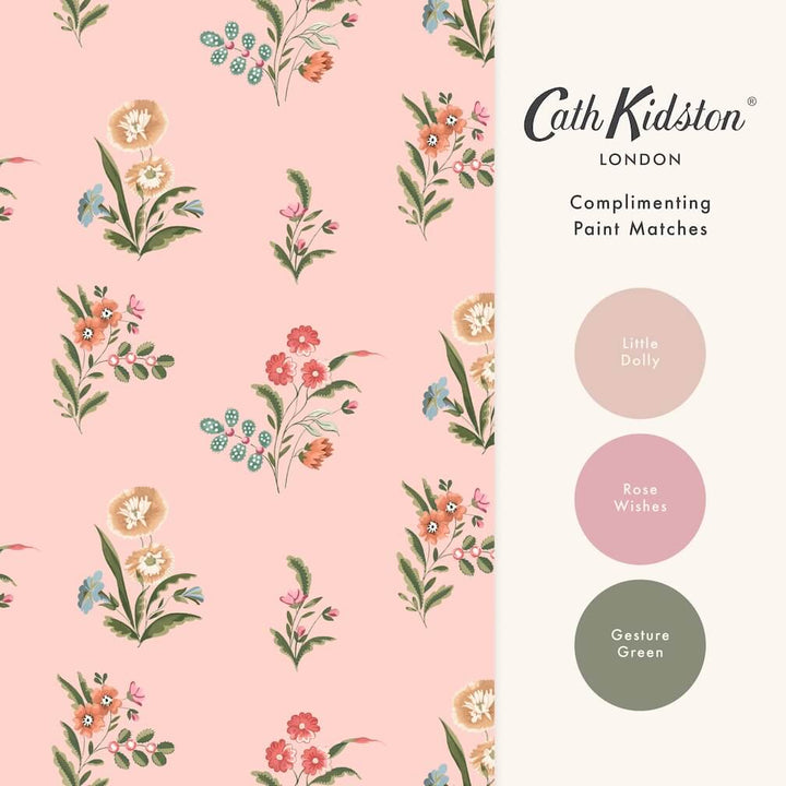 Cath Kidston Flutter Bunches Pink Wallpaper