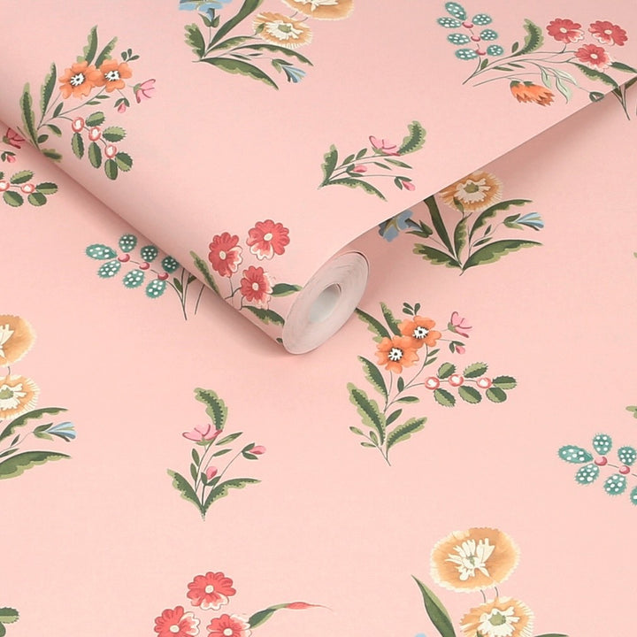 Cath Kidston Flutter Bunches Pink Wallpaper