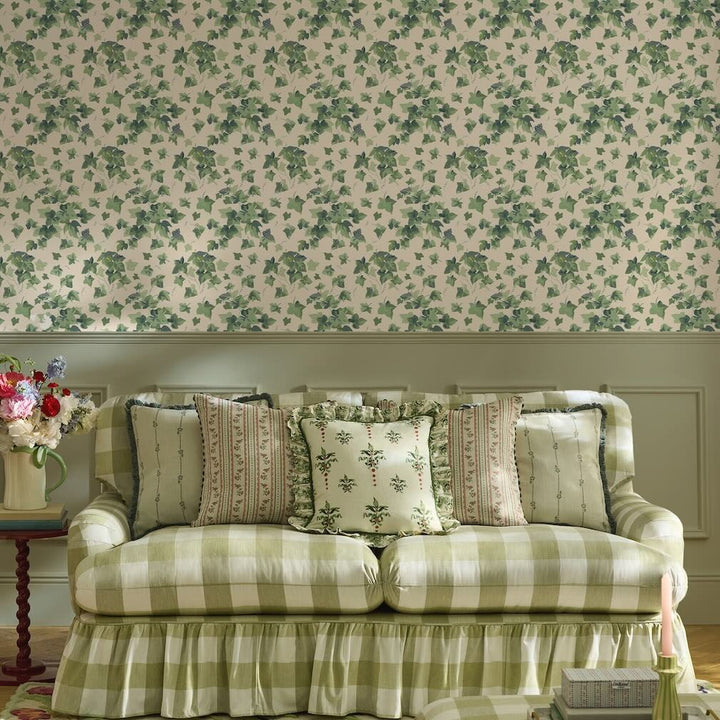 Cath Kidston Ivy Sky Green Wallpaper