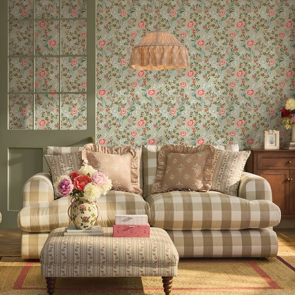 Cath Kidston Butterfly Dance Sage Wallpaper