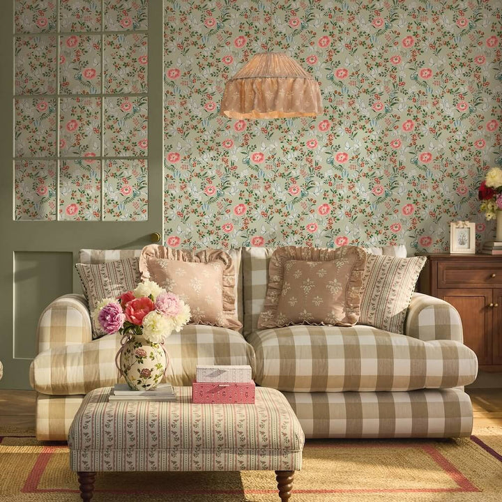 Cath Kidston Butterfly Dance Sage Wallpaper