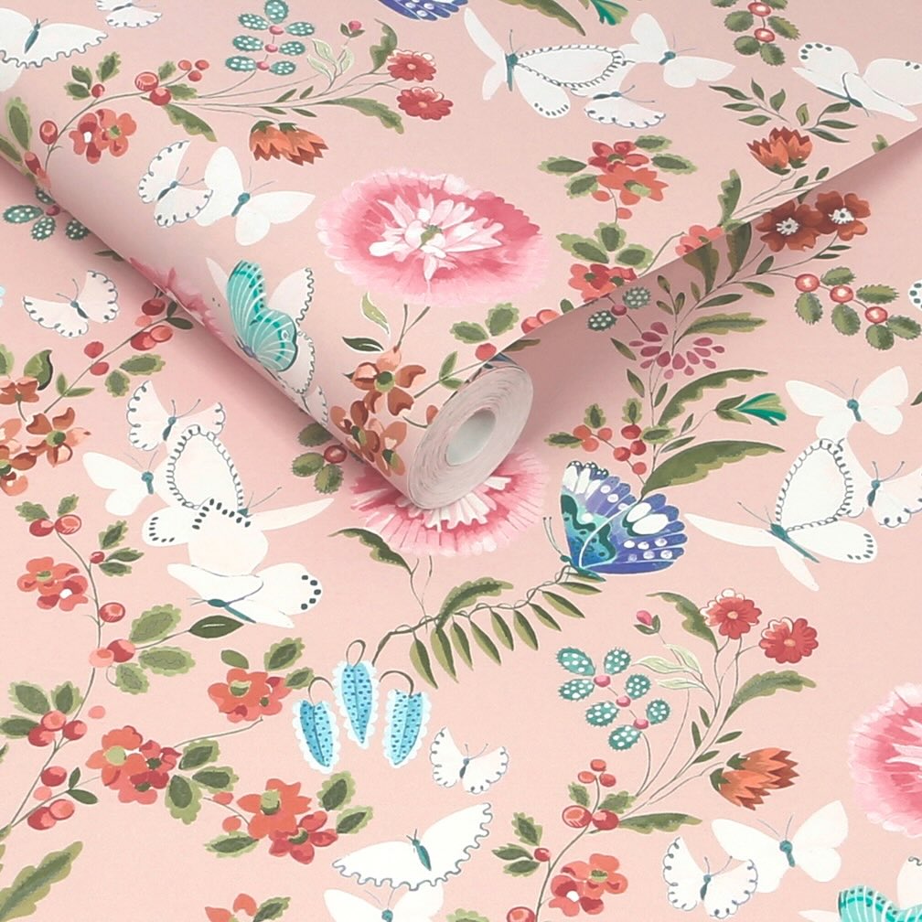 Cath Kidston Butterfly Dance Summer Wallpaper