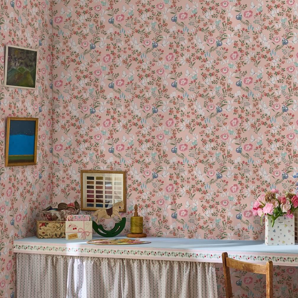 Cath Kidston Butterfly Dance Summer Wallpaper