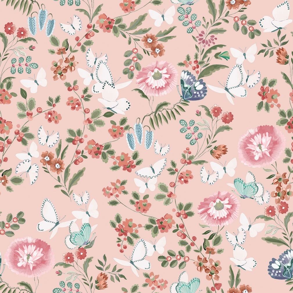 Cath Kidston Butterfly Dance Summer Wallpaper