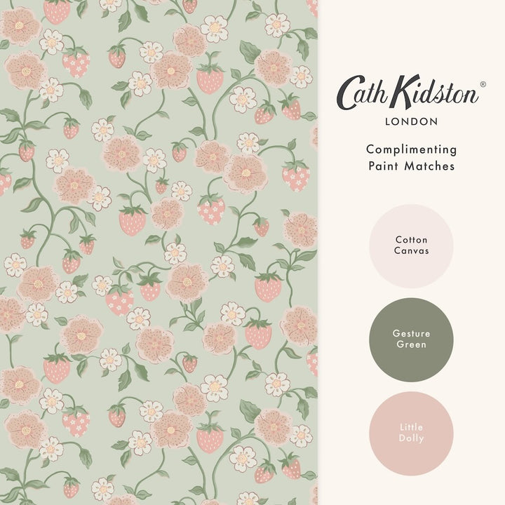 Cath Kidston Strawberry Sage Wallpaper