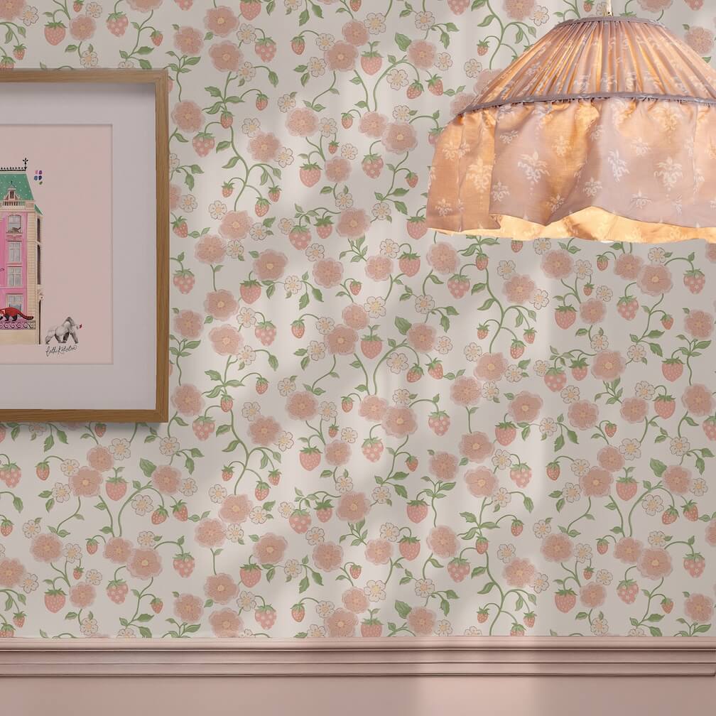 Cath Kidston Strawberry Pink Wallpaper
