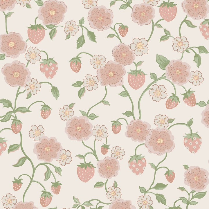 Cath Kidston Strawberry Pink Wallpaper