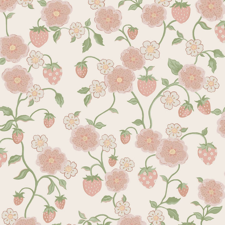 Cath Kidston Strawberry Pink Wallpaper