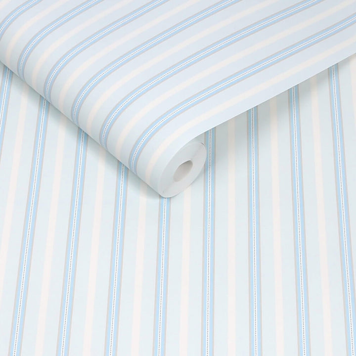 Cath Kidston Stitched Stripe Blue Wallpaper
