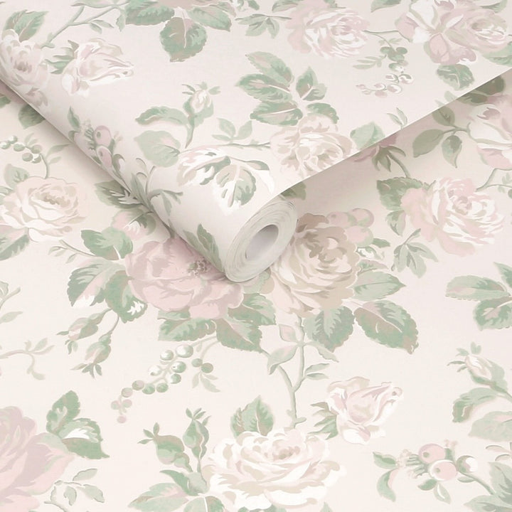 Cath Kidston Garden Rose Pink Wallpaper