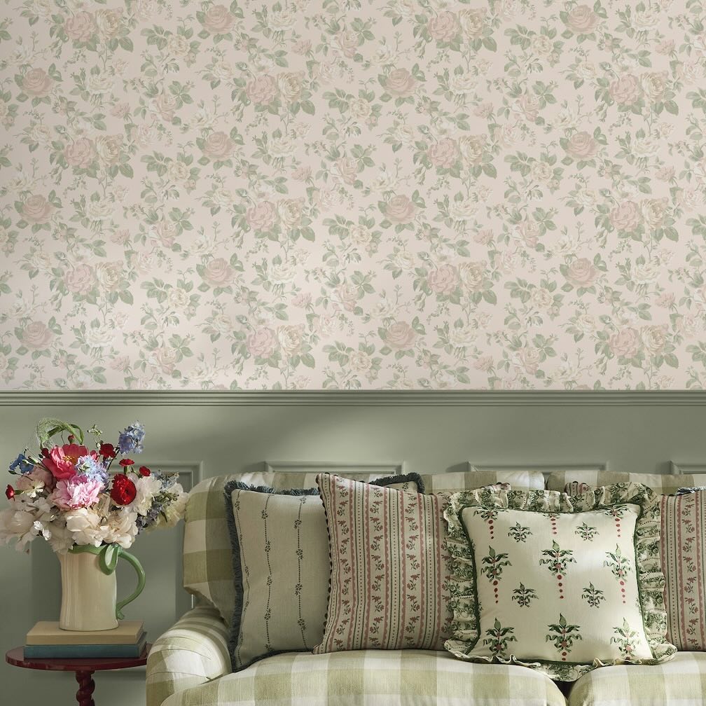 Cath Kidston Garden Rose Pink Wallpaper