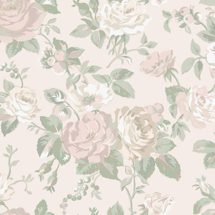 Cath Kidston Garden Rose Pink Wallpaper
