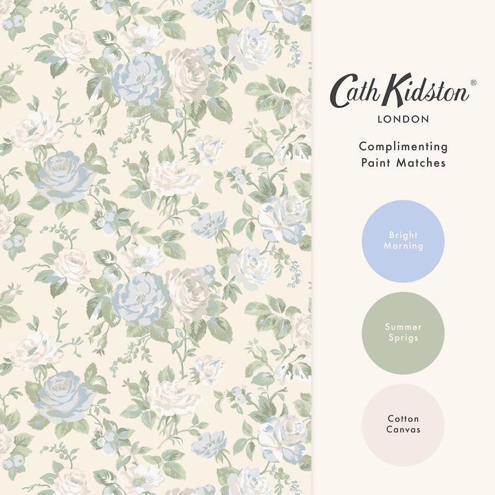 Cath Kidston Garden Rose Blue Wallpaper