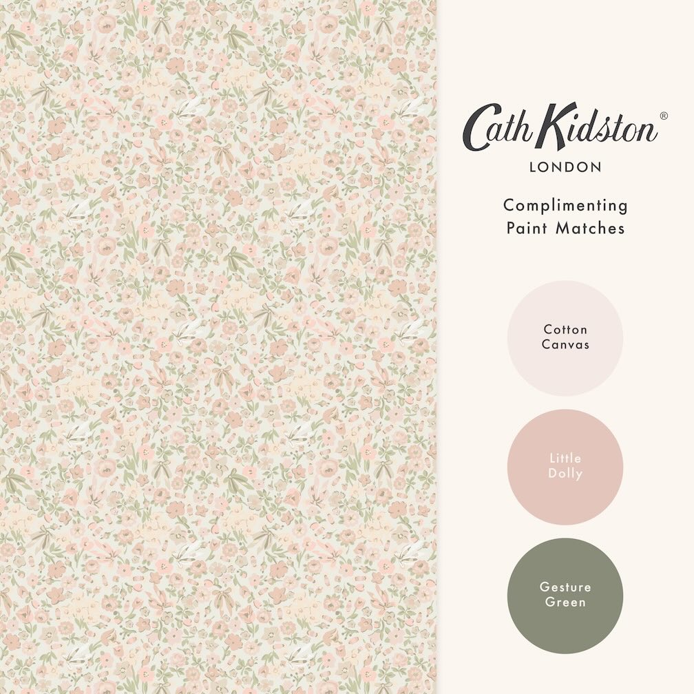 Cath Kidston Harmony Ditsy Rose Pink Wallpaper