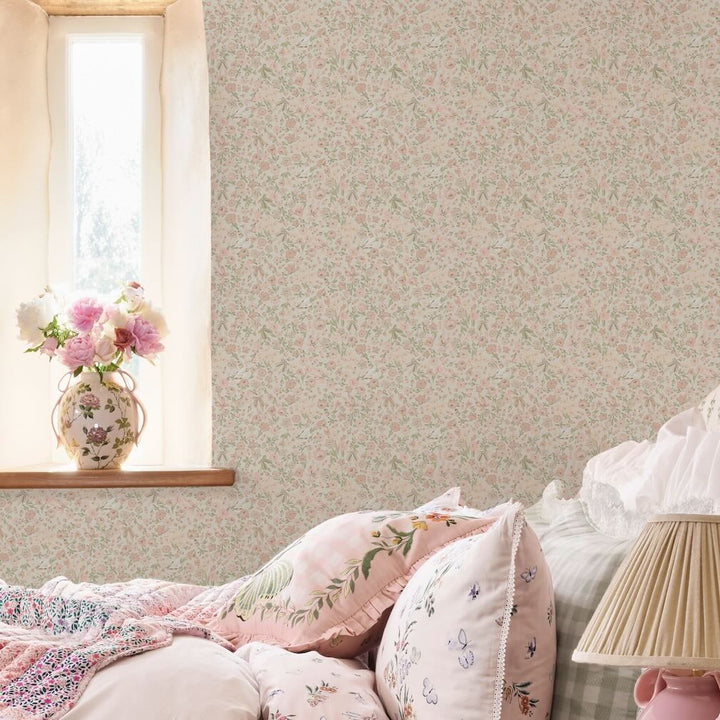 Cath Kidston Harmony Ditsy Rose Pink Wallpaper