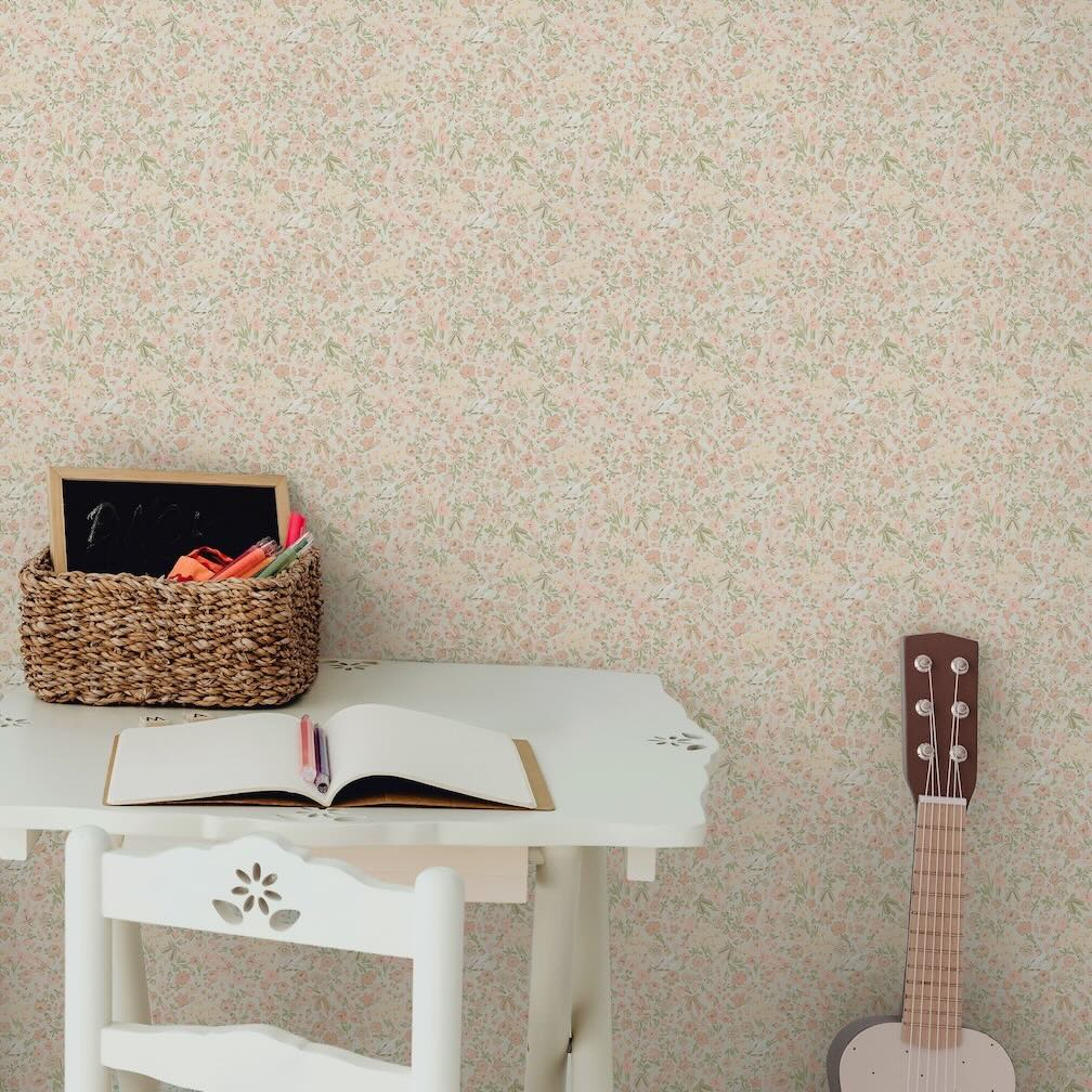 Cath Kidston Harmony Ditsy Rose Pink Wallpaper