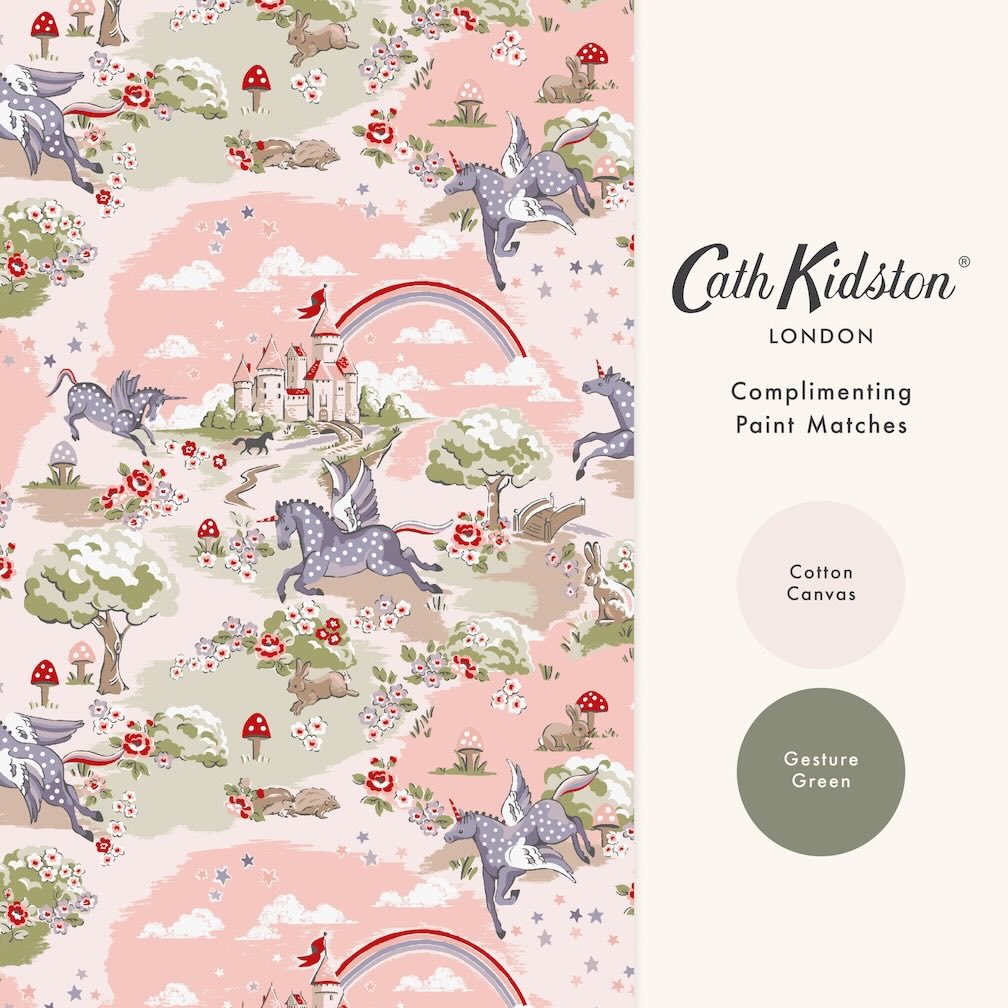 Cath Kidston Unicorn Pink Wallpaper