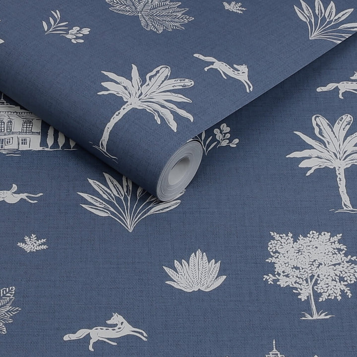 Joules Country House Icons Blue Wallpaper