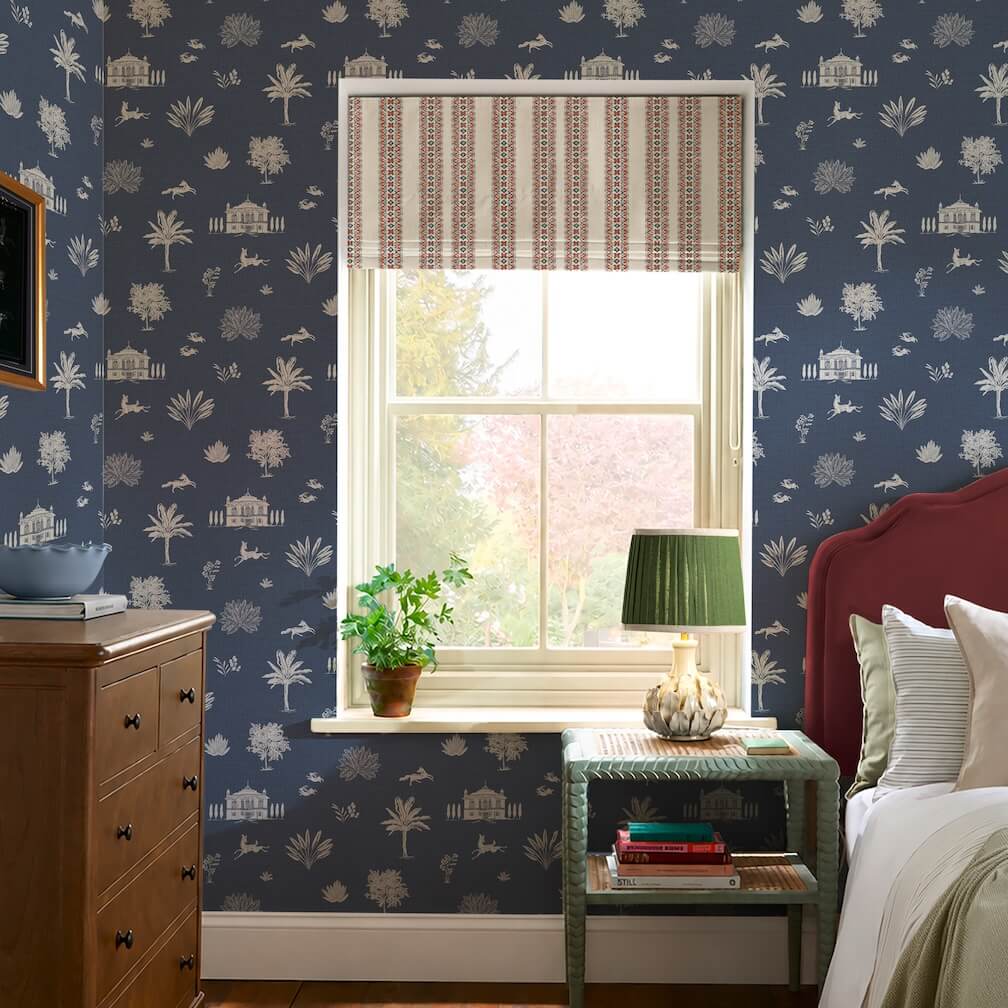 Joules Country House Icons Blue Wallpaper
