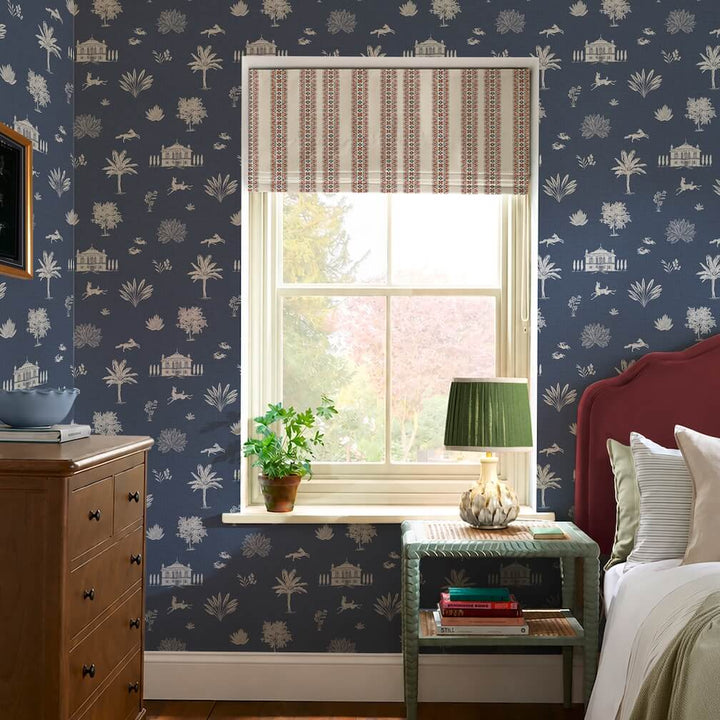 Joules Country House Icons Blue Wallpaper
