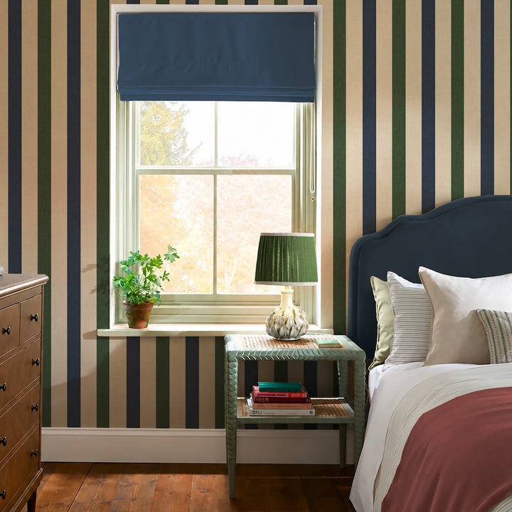 Joules Multi Stripe Green & Blue Wallpaper