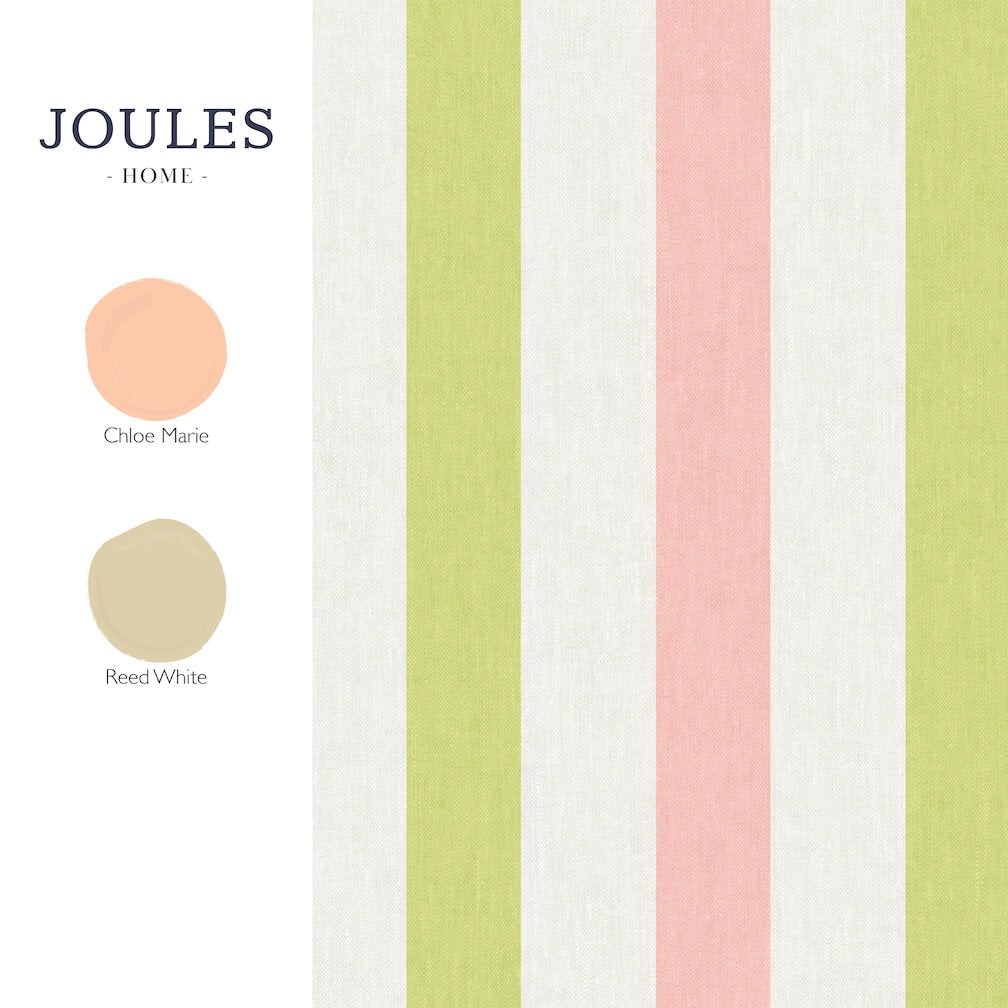 Joules Multi Stripe Pink Chartreuse Wallpaper