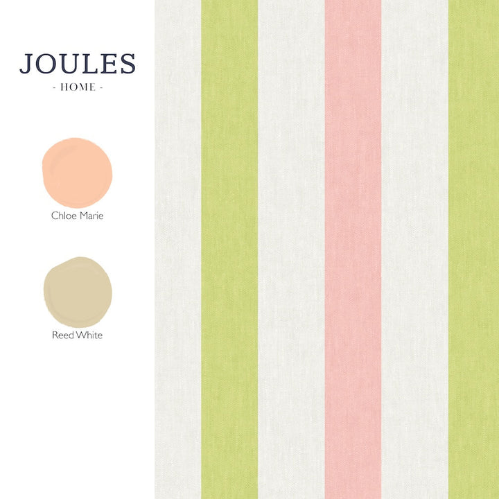 Joules Multi Stripe Pink Chartreuse Wallpaper