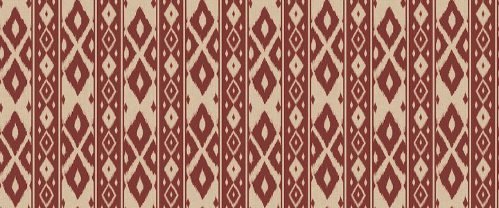 Joules Ikat Stripe Red Wallpaper