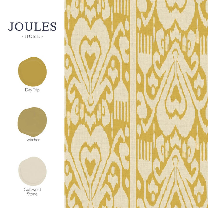 Joules Artisanal Ikat Yellow Wallpaper