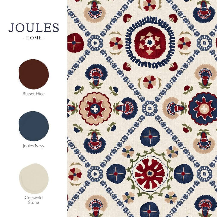 Joules Festival Floral Trellis Cream Wallpaper