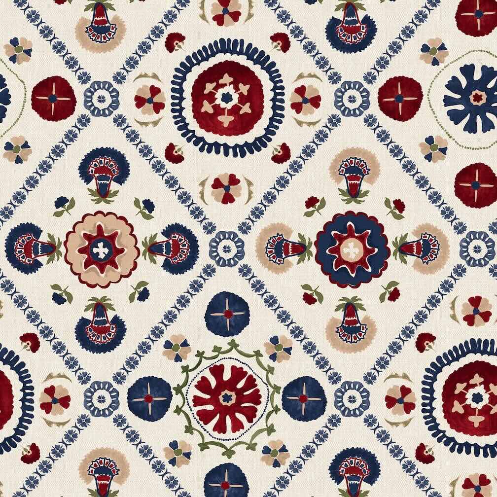 Joules Festival Floral Trellis Cream Wallpaper