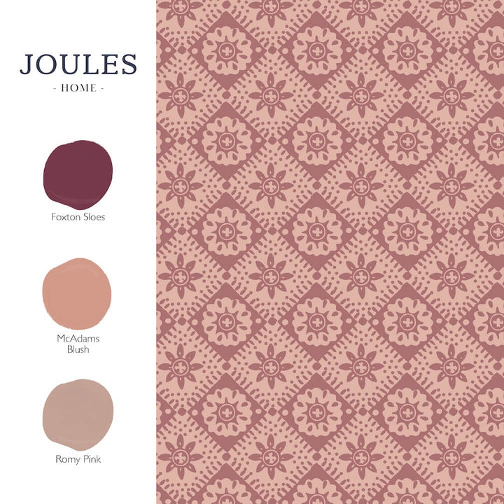 Joules Meadow Geo Pink Wallpaper