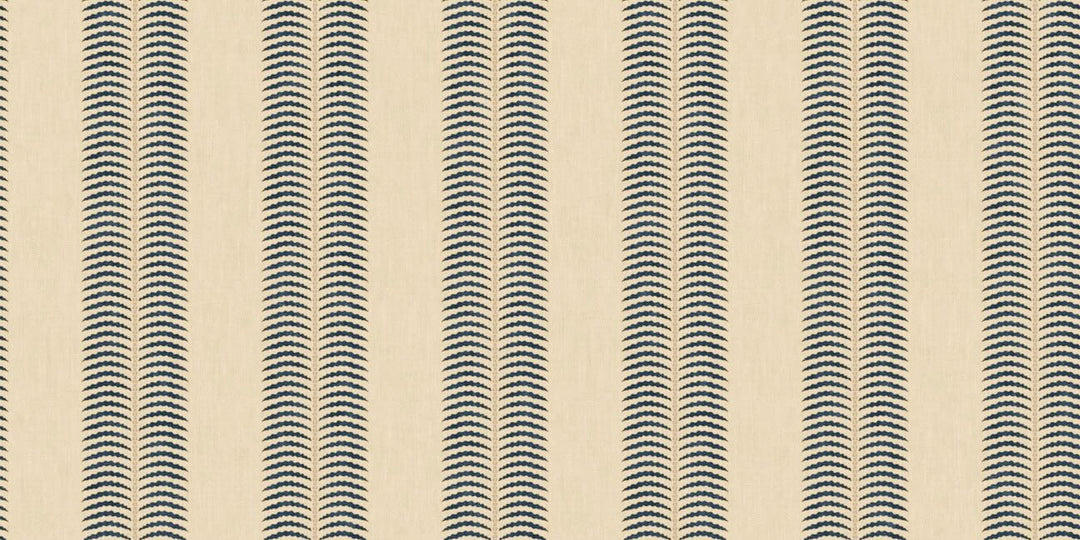 Joules Palm Leaf Stripe Cream & Blue Wallpaper