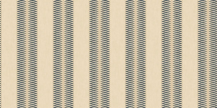 Joules Palm Leaf Stripe Cream & Blue Wallpaper