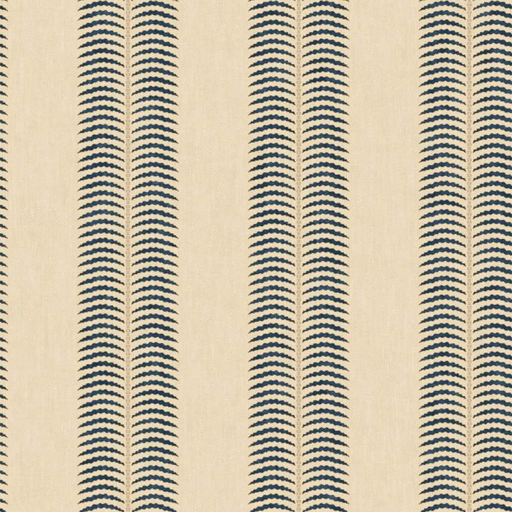 Joules Palm Leaf Stripe Cream & Blue Wallpaper