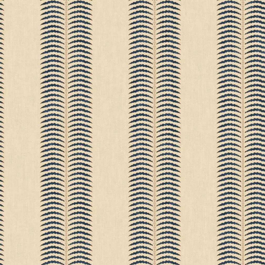 Joules Palm Leaf Stripe Cream & Blue Wallpaper
