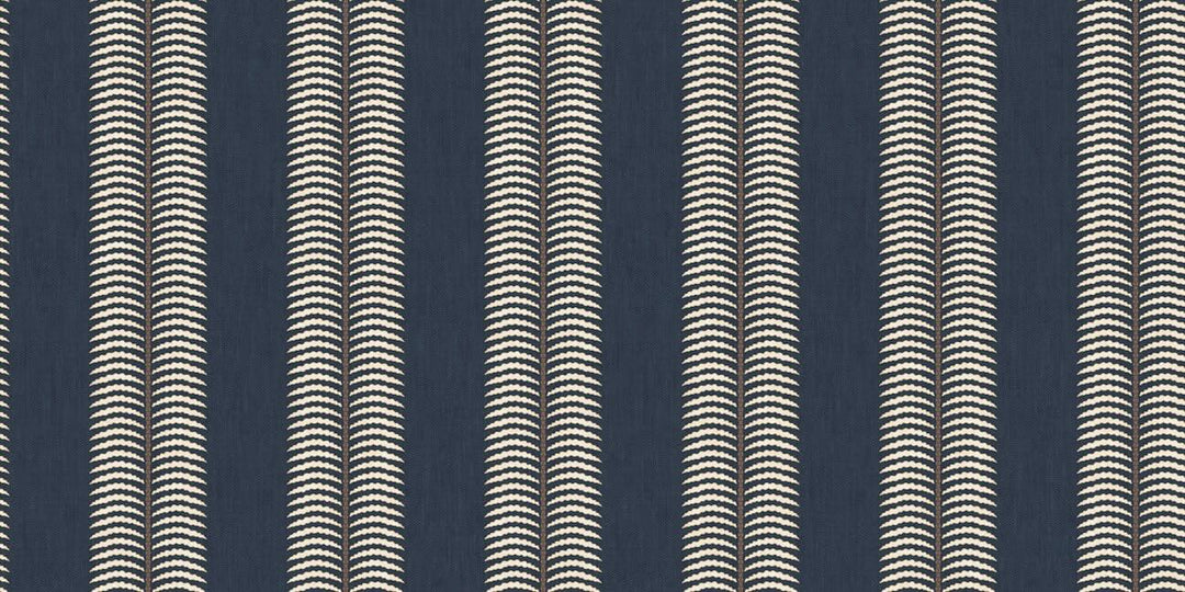 Joules Palm Leaf Stripe Blue Wallpaper