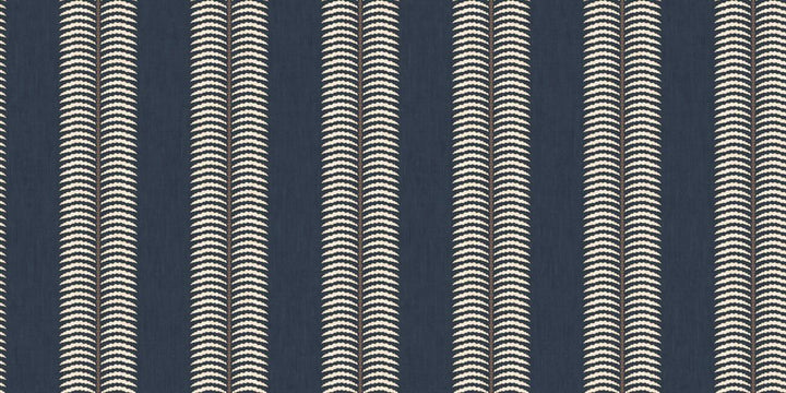 Joules Palm Leaf Stripe Blue Wallpaper