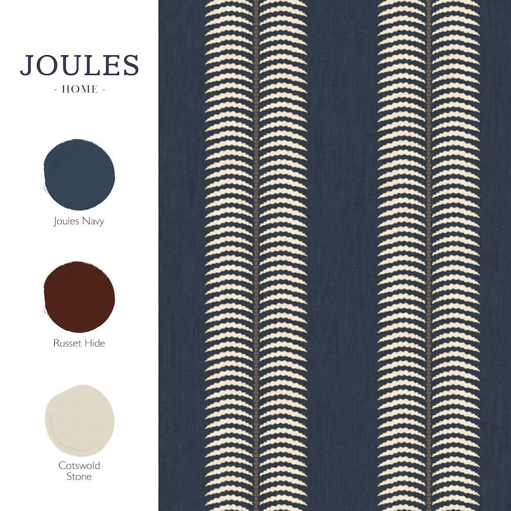 Joules Palm Leaf Stripe Blue Wallpaper