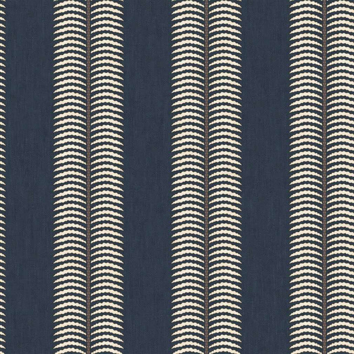 Joules Palm Leaf Stripe Blue Wallpaper